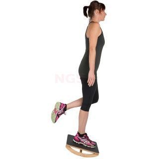 Oefenbord balansbord wiebelbord evenwichtsbord hout 40 cm x 40 cm Uni-directional