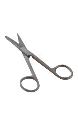 Schaar spits - stomp 14 cm rvs uitvoering