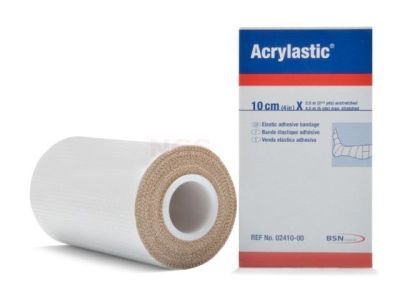 Acrylastic latexvrij 10 cm x 4,5 meter per stuk verpakt