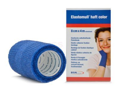 Elastomull Haft fixatiewindsel 8 cm x 4 meter blauw
