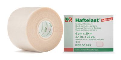 Haftelast fixatiewindsel latexvrij 6 cm x 20 meter beige