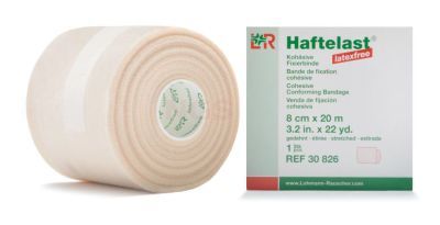Haftelast fixatiewindsel latexvrij 8 cm x 20 meter beige