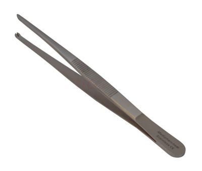Chirurgisch Pincet - recht - 1 x 2 tanden - RVS - 14 cm