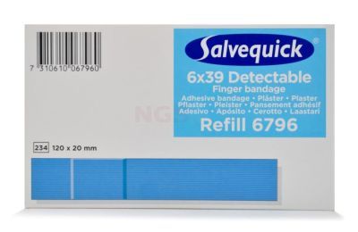 Salvequick 6796 navulling detectable vingerstrip 6 x 39 stuks