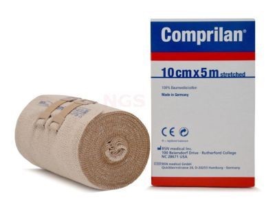 Comprilan 100% Cotton 10 cm x 5 meter, korte rek (90%) zwachtel