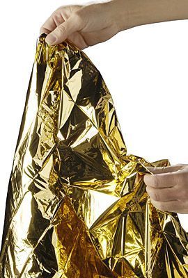 Reddingsdeken 160 cm x 210 cm folie goud-zilver