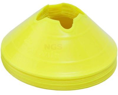 Vloermarkers - markeerschijven H6 cm Ø20 cm neon geel à 10 stuks