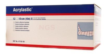 Acrylastic latexvrij 10 cm x 4,5 meter grootverpakking à 12 stuks