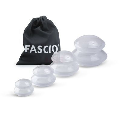 FASCIQ - Cupping siliconen set à 4 stuks van 4,5 - 6 - 7,5 - 10 cm