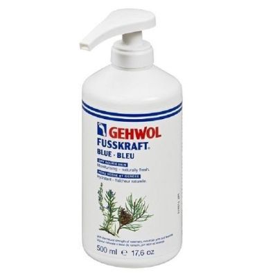 Gehwol fusskraft blauw met pomp, invettende crème 500 ml