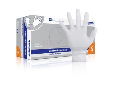 Klinion Vinyl handschoenen transparant poedervrij 100 stuks wit