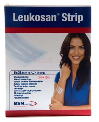 Leukoplast - Leukosan hechtstrips 6 mm x 38 mm 10 x vel à 6 strips