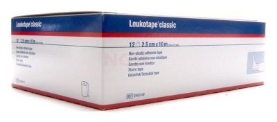 Leukotape classic sporttape 2,5 cm x 10 meter doos à 12 stuks wit