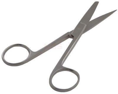 Schaar spits - stomp 14 cm rvs uitvoering voor linkshandigen