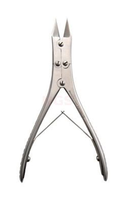 Nageltang met dubbele overbrenging 15 cm gebogen rvs uitvoering