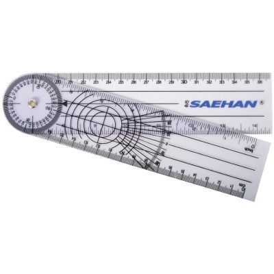 SAEHAN kunststof Rulong goniometer 20 cm 0° tot 360° per 2°