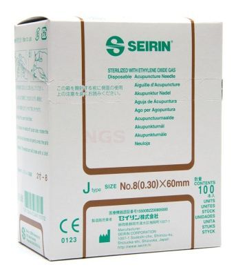 Seirin type J 0,30 mm x 60 mm  à 100 stuks