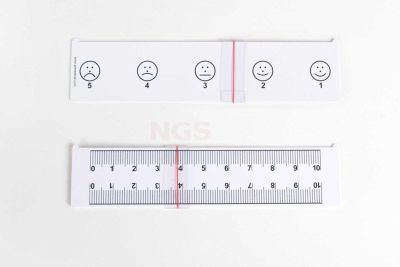 Vasscore liniaal - pijnmeetlat - kunststof 21 cm x 5 cm