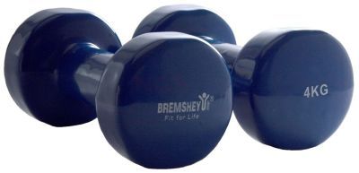 MamboMax vinyl dumbbells - 4 kg - per paar - zwart