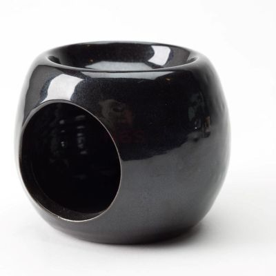 Volatile aromalamp bol (waxine lichtje) zwart