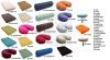 Badstofhoes overtrek voor massagerol 40 cm x 15 cm verkrijgbaar in 23 kleurentabel