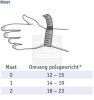 Bauerfeind ManuLoc polsbrace ter stabilisatie van het polsgewricht maattabel
