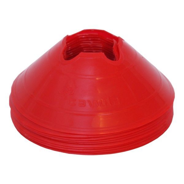 Vloermarkers, markeerschijven H6 cm Ø20 cm rood à 10 stuks