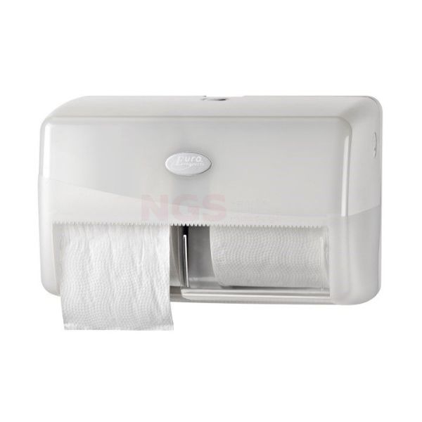 Pearl White duo toiletrolhouder - compact