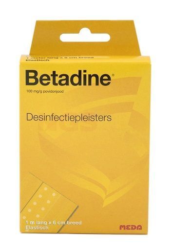 Betadine desinfecterende wondpleister 6 cm x 1 meter