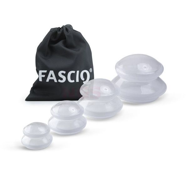 FASCIQ - Cuppings siliconen set à 4 stuks van 4,5 - 6 - 7,5 - 10 cm