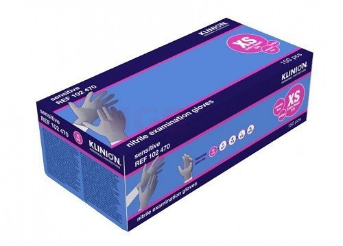 Klinion Soft Nitrile handschoen paars à 150 stuks poedervrij-X-Small