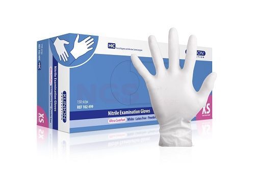 Klinion Nitrile ultra comfort handschoen wit à 150 stuks poedervrij-X-Small