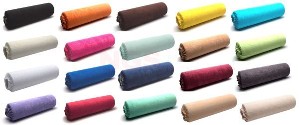Badstof overtrek voor massagerol rond 50 cm x 15 cm verkrijgbaar in 23 kleuren