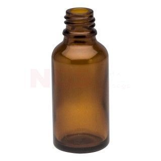 Pipet/druppel flesje bruin glas rond 25 ml zonder dop (leeg)