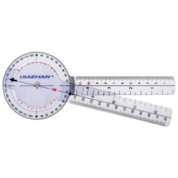 SAEHAN kunststof goniometer 30 cm 0° tot 360° per 1°