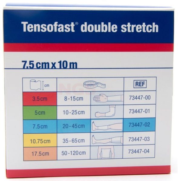 Tensofast double stretch 3,5 cm x 10 meter rood