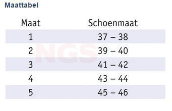 Bauerfeind ViscoPed Visco-elastische zolen ter reductie van drukpunten maattabel